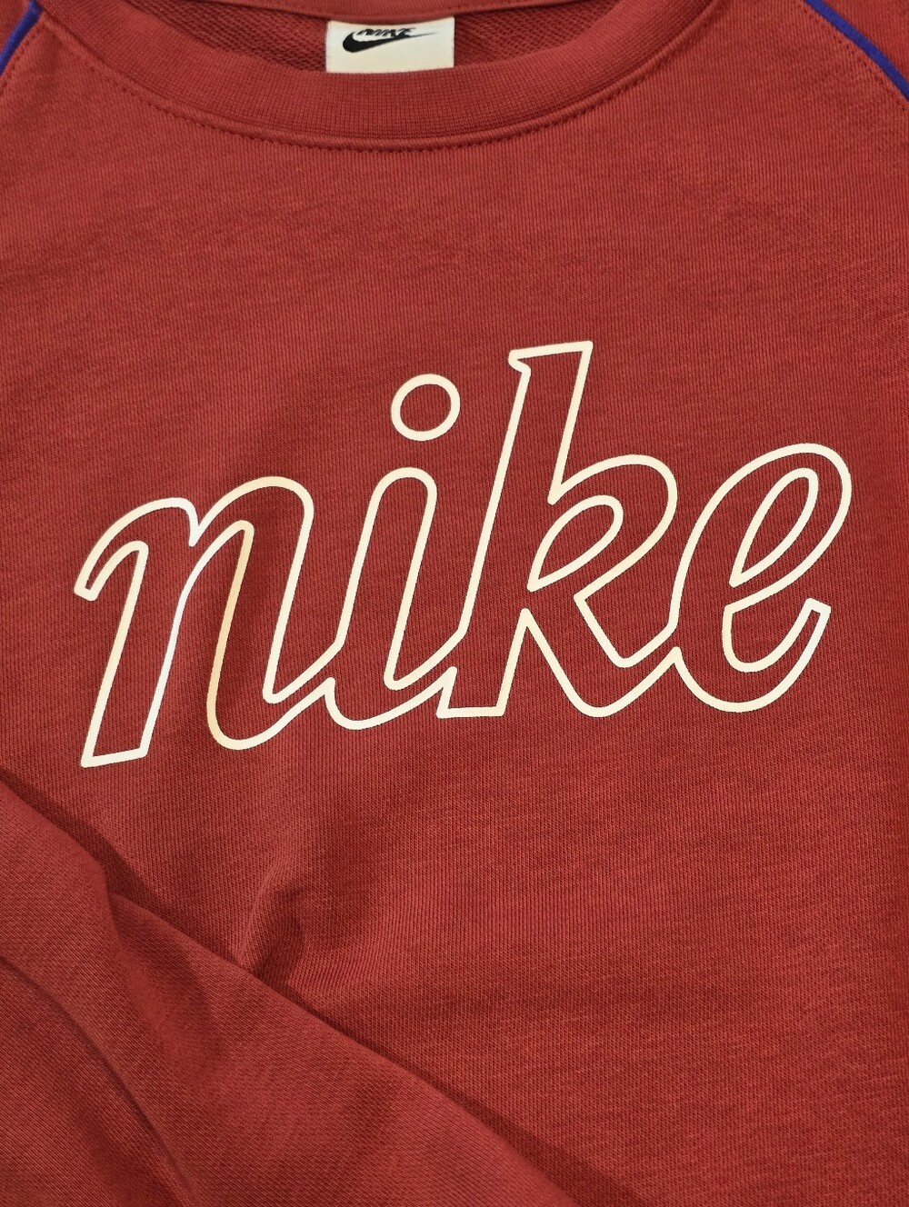 Nike Icon Clash French Terry Pullover Sweatshirt Cinnabar Red Oversized Size M - Picture 6 of 8